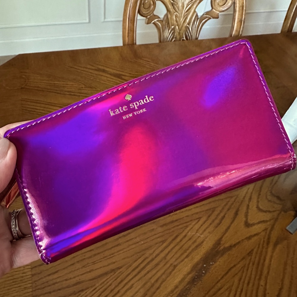 Kate Spade Hologram Hot Pink Wallet